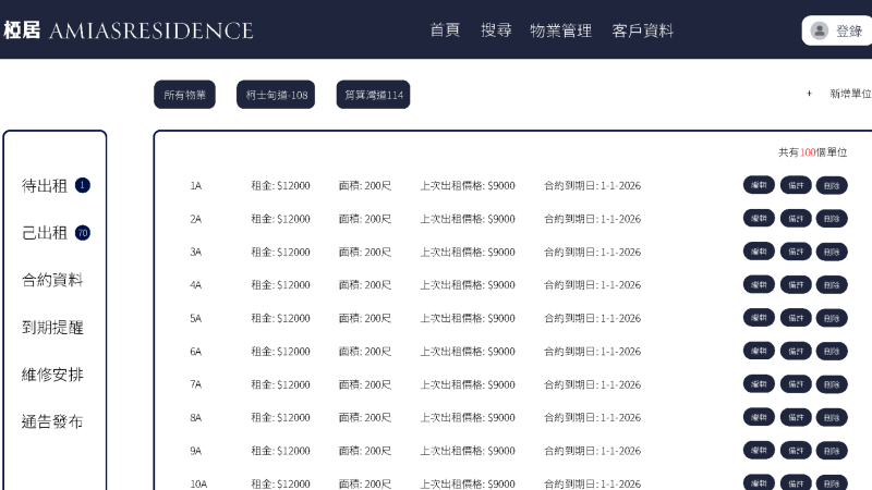 智能租賃業務平臺訂金